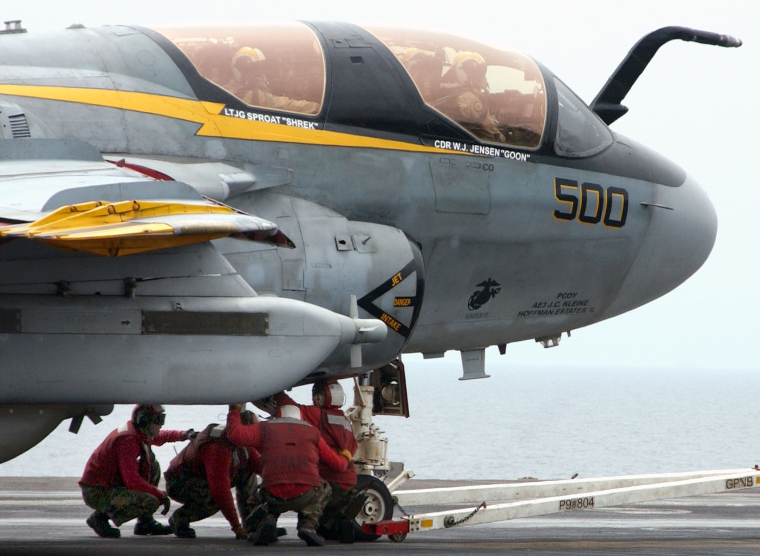 vaq-138 yellowjackets electronic attack squadron us navy ea-6b prowler carrier air wing cvw-9 uss carl vinson cvn-70 13