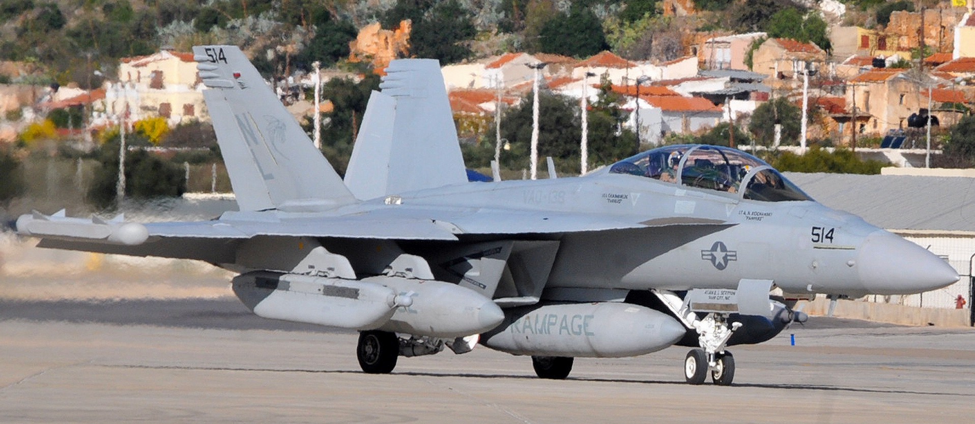 vaq-138 yellowjackets electronic attack squadron us navy boeing ea-18g growler 29 naf souda bay crete greece
