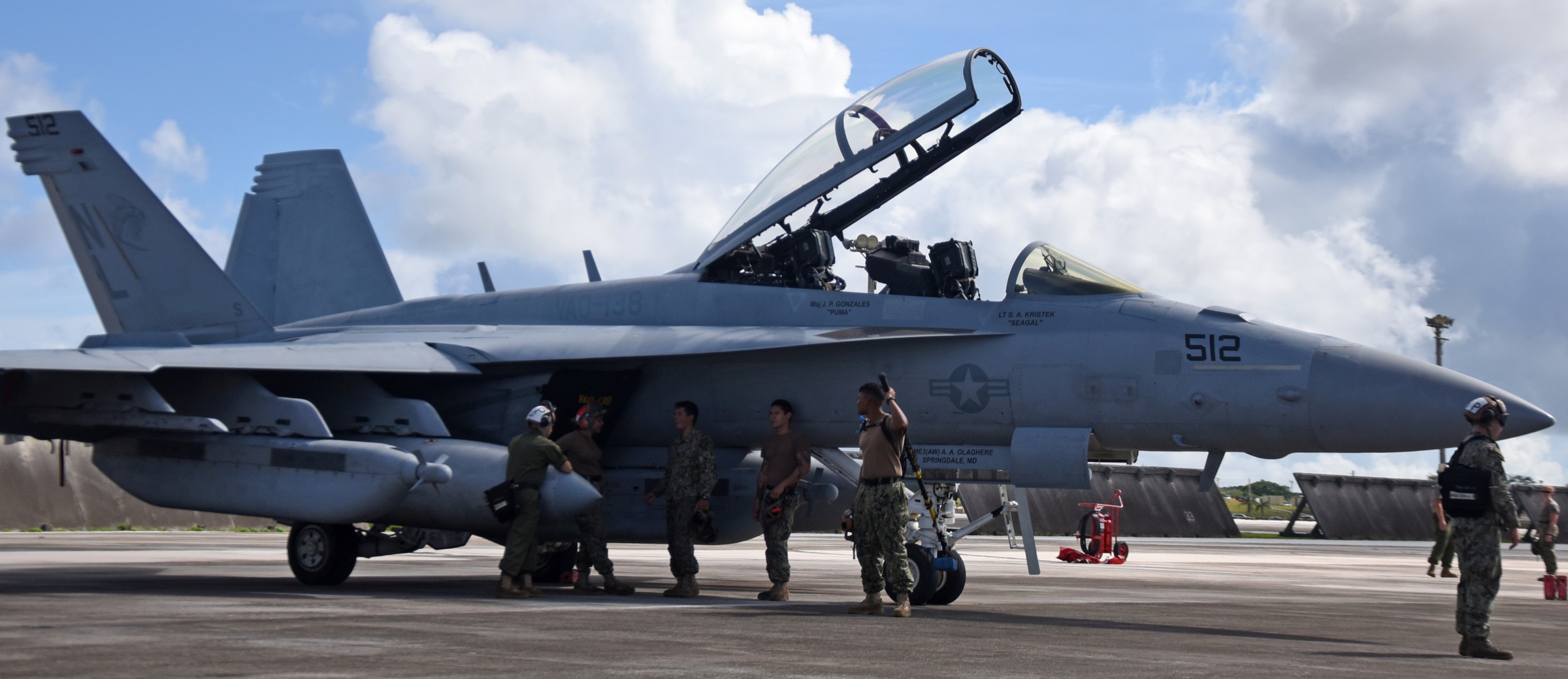 vaq-138 yellowjackets electronic attack squadron us navy boeing ea-18g growler 45