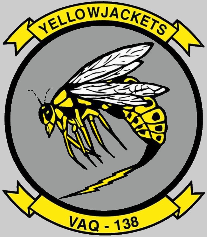vaq-138 yellowjackets insignia crest patch badge electronic attack squadron us navy ea-18g growler 02x