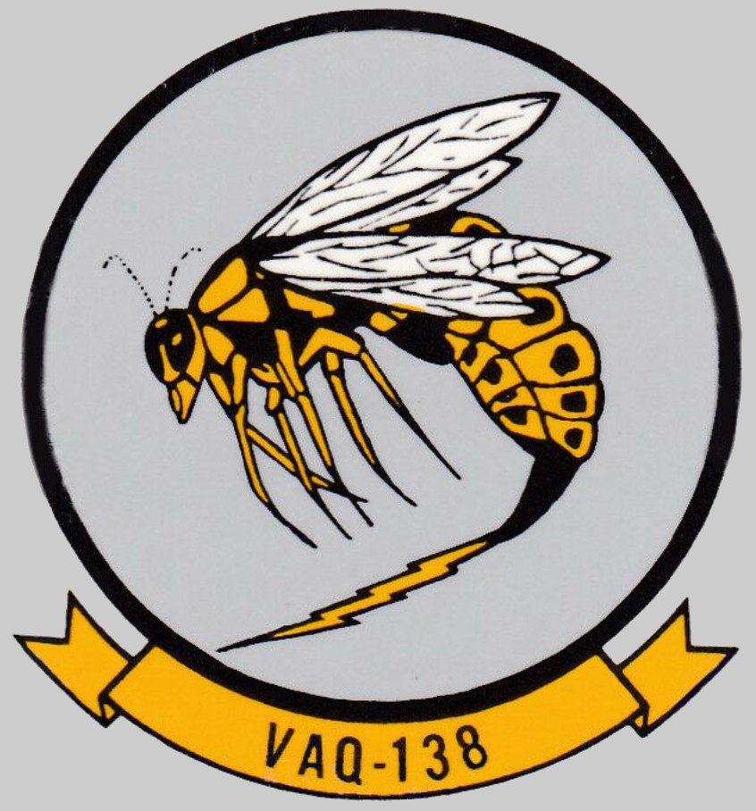 vaq-138 yellowjackets insignia crest patch badge electronic attack squadron us navy ea-18g growler 03c