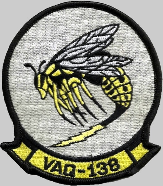 vaq-138 yellowjackets insignia crest patch badge electronic attack squadron us navy ea-18g growler 02p