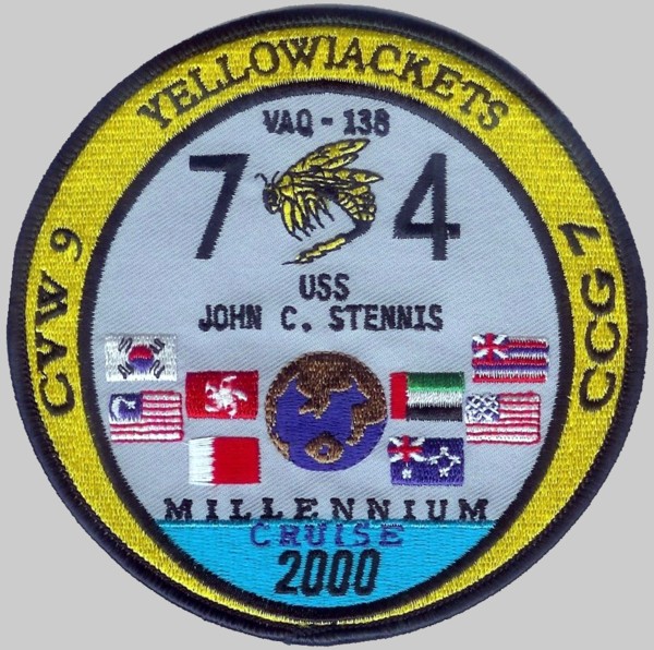 vaq-138 yellowjackets insignia crest patch badge electronic attack squadron us navy ea-18g growler 05p
