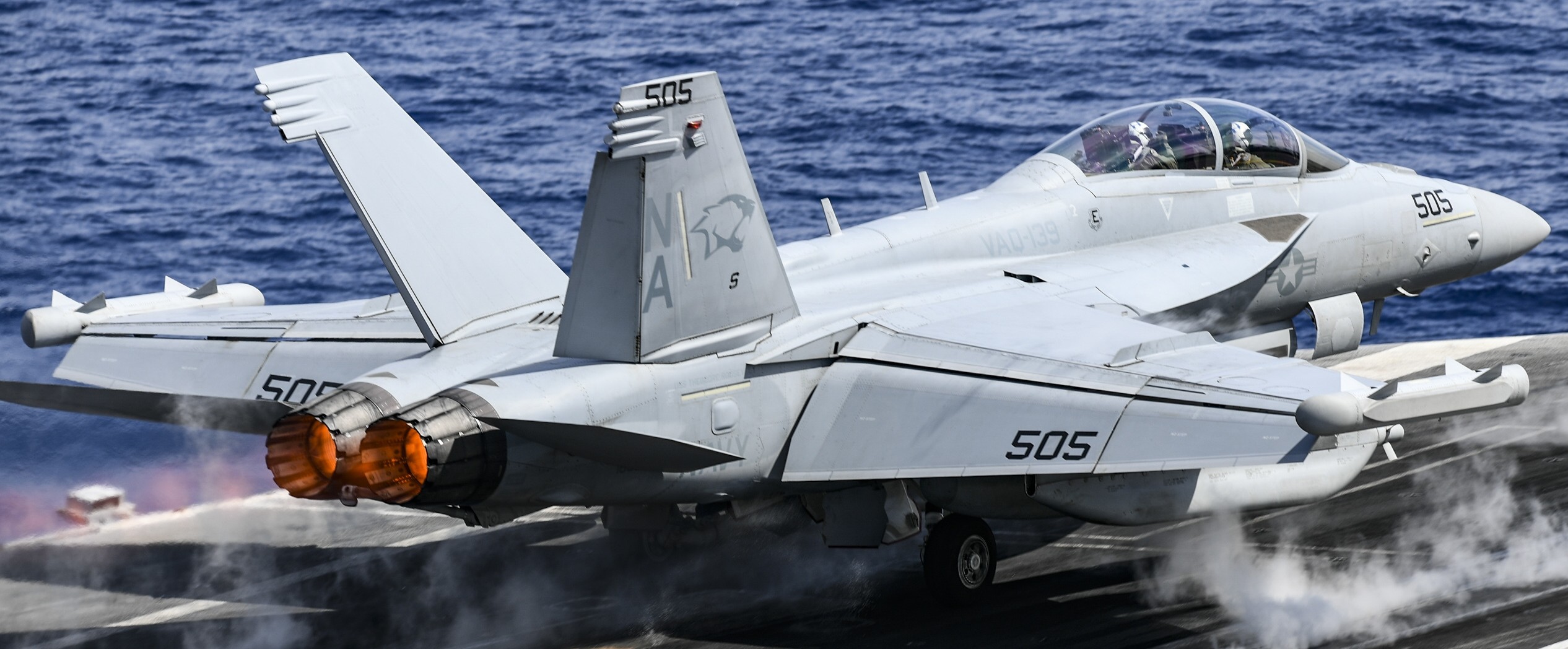 vaq-139 cougars electronic attack squadron us navy ea-18g growler cvw-17 uss theodore roosevelt cvn-71 105