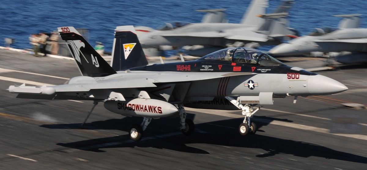 vaq-141 shadowhawks electronic attack squadron boeing ea-18g growler us navy cvw-8 uss george h. w. bush cvn-77 32