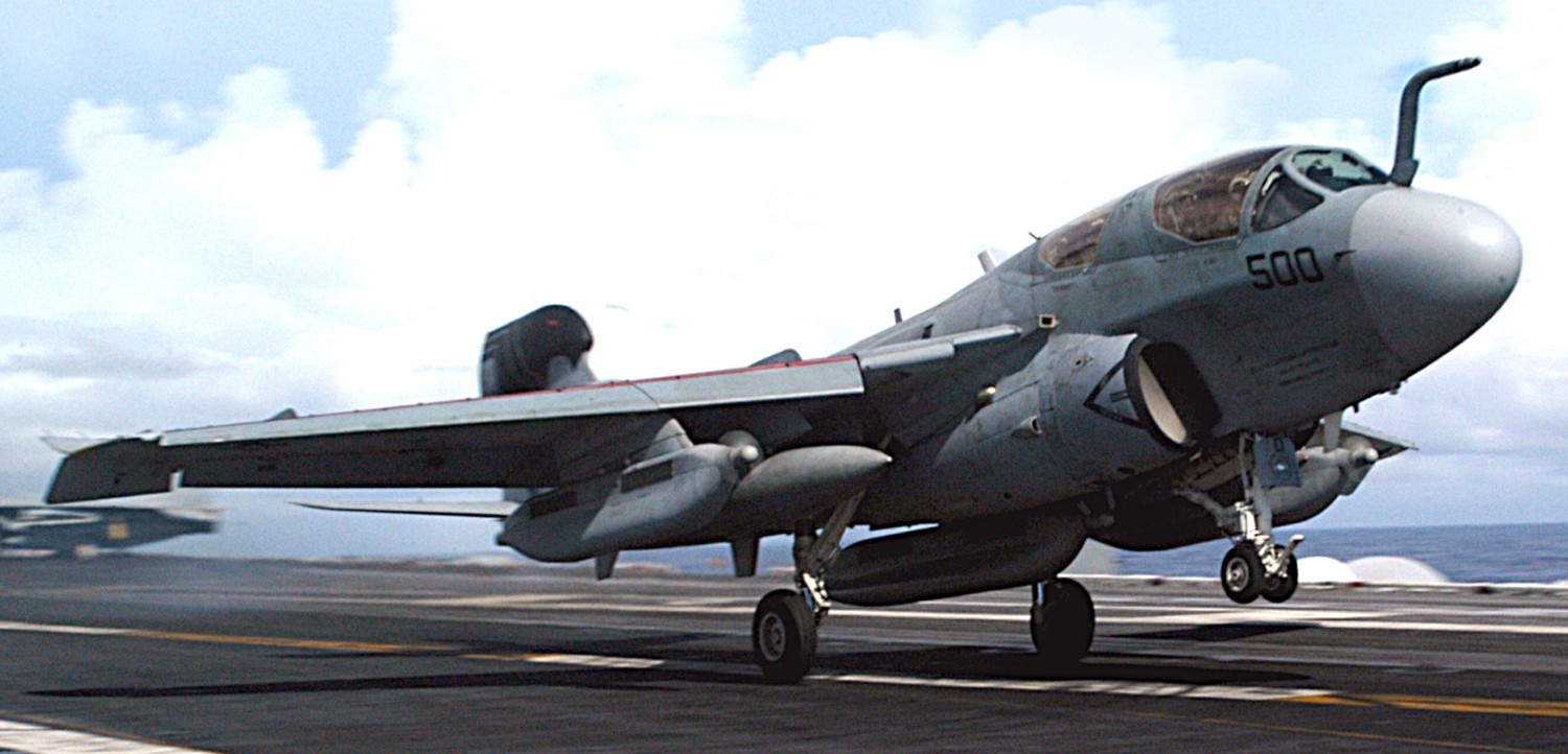vaq-141 shadowhawks electronic attack squadron grumman ea-6b prowler us navy cvw-8 uss theodore roosevelt cvn-71 143