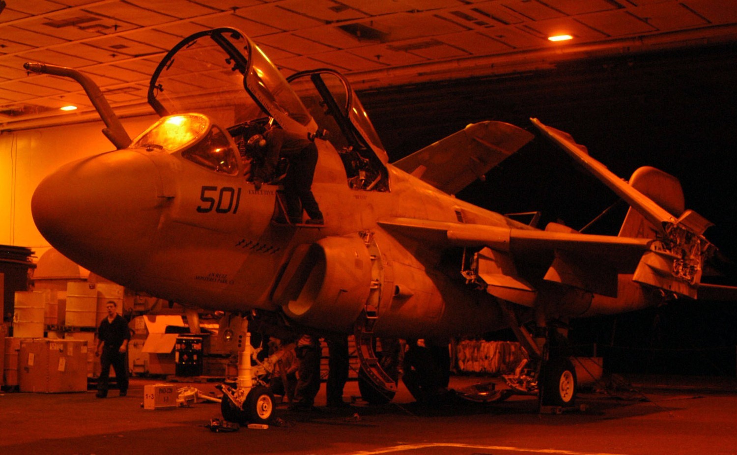vaq-141 shadowhawks electronic attack squadron grumman ea-6b prowler us navy cvw-8 uss theodore roosevelt cvn-71 146