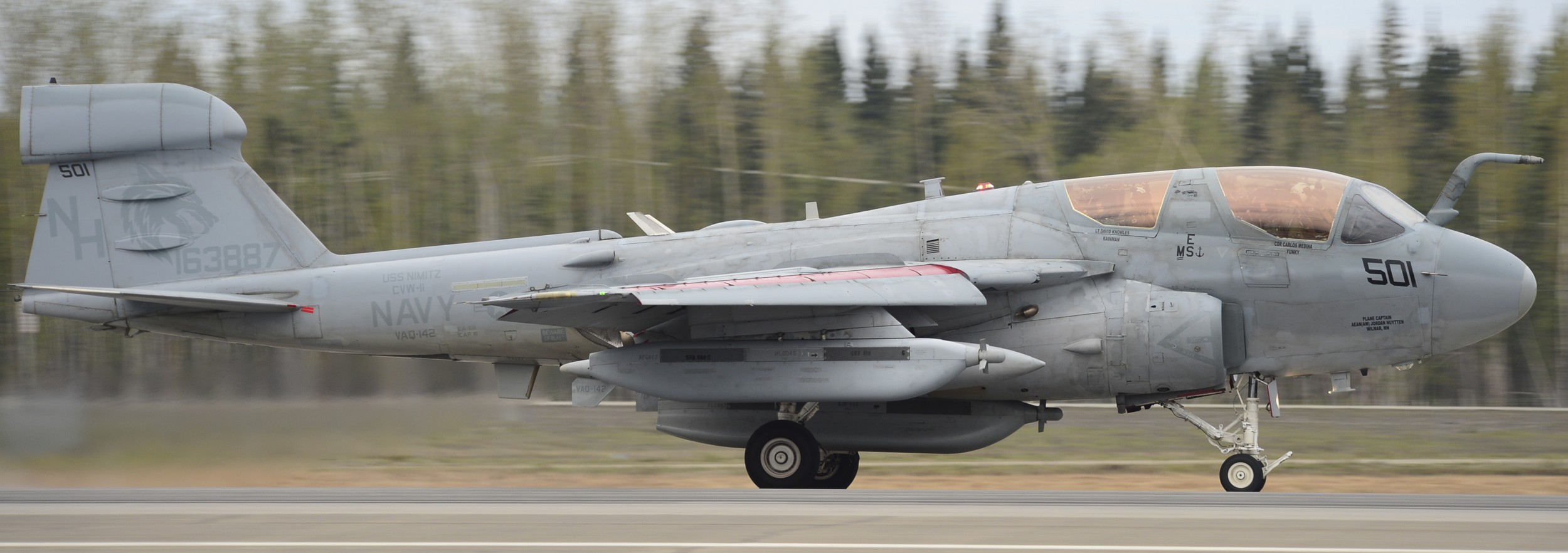 vaq-142 gray wolves electronic attack squadron ea-6b prowler us navy cvw-11 exercise red flag alaska eielson afb 74
