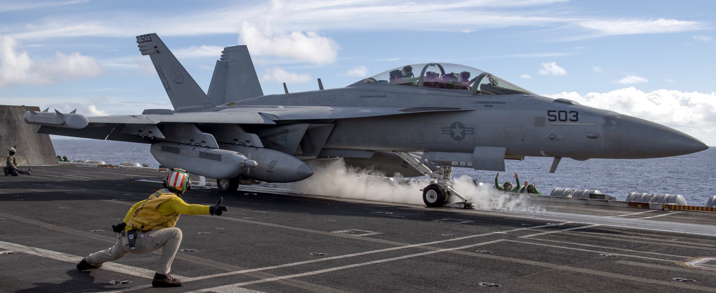 vaq-142 gray wolves electronic attack squadron ea-18g growler us navy cvw-11 uss theodore roosevelt cvn-71 110