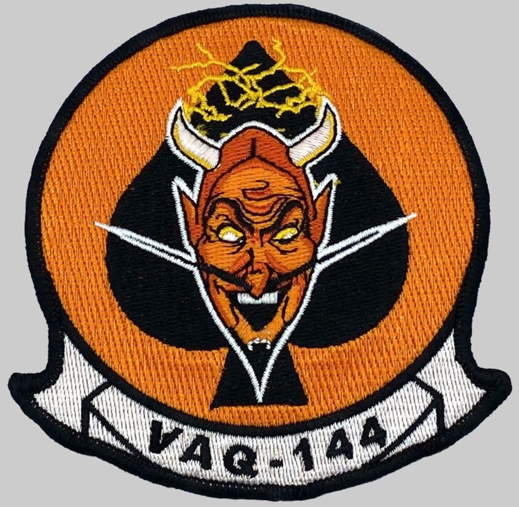 vaq-144 main battery insignia crest patch badge electronic attack squadron us navy 02p