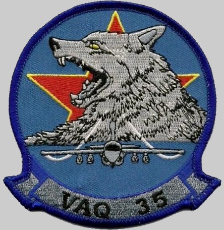 vaq-35 grey wolves insignia crest patch badge tactical electronic warfare squadron us navy aggressor ea-6b prowler 03x