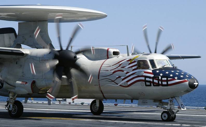 vaw-123 screwtops e-2c+ hawkeye uss dwight d. eisenhower cvn-69 tests special color