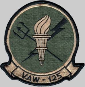 carrier airborne early warning squadron vaw-125 tigertails patch insignia crest badge e-2c hawkeye us navy