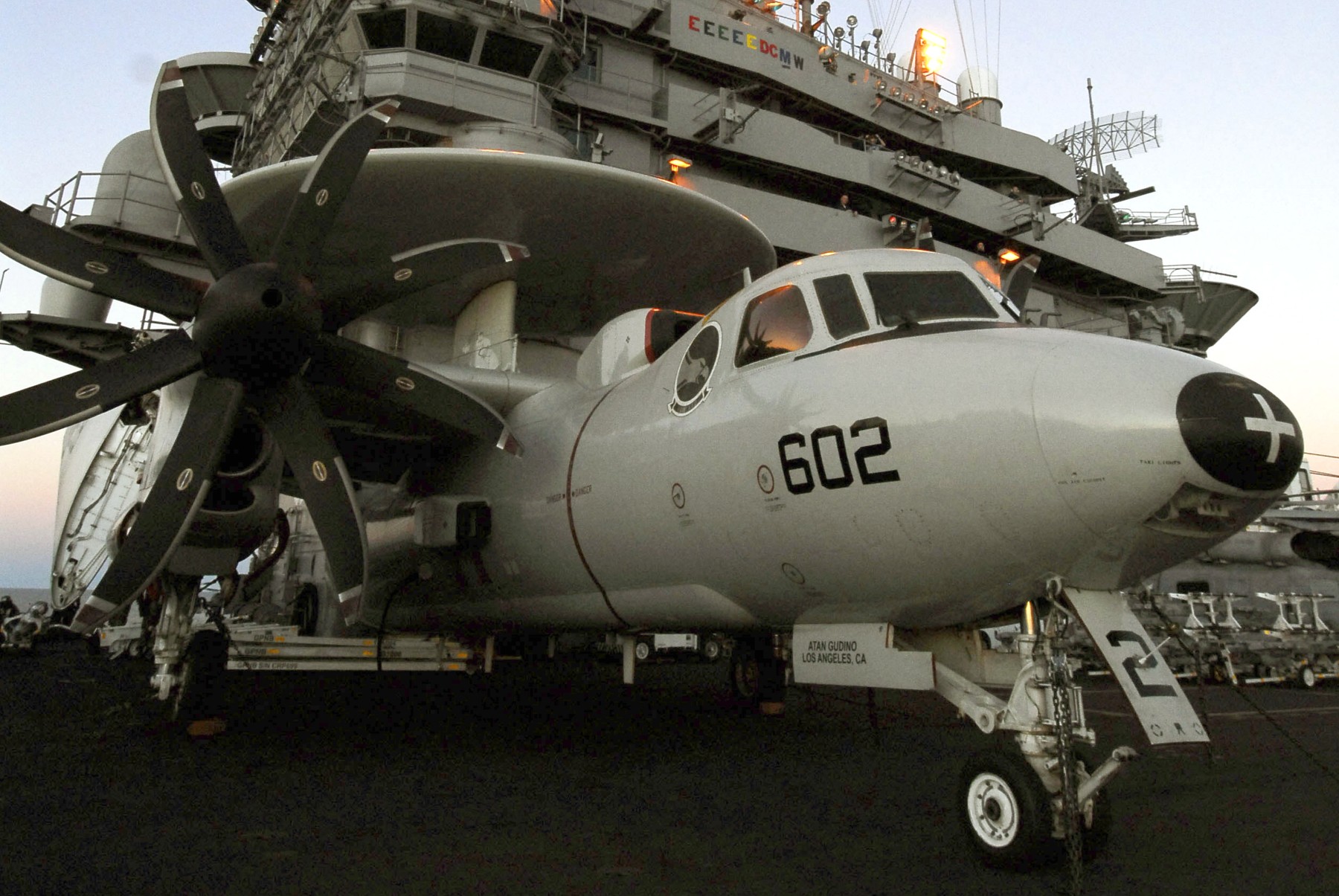 vaw-112 golden hawks carrier airborne early warning squadron us navy grumman e-2c hawkeye cvw-9 uss john c. stennis cvn-74 08