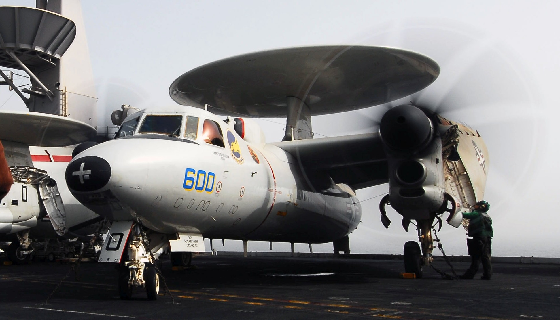 vaw-112 golden hawks carrier airborne early warning squadron us navy grumman e-2c hawkeye cvw-9 uss john c. stennis cvn-74 10