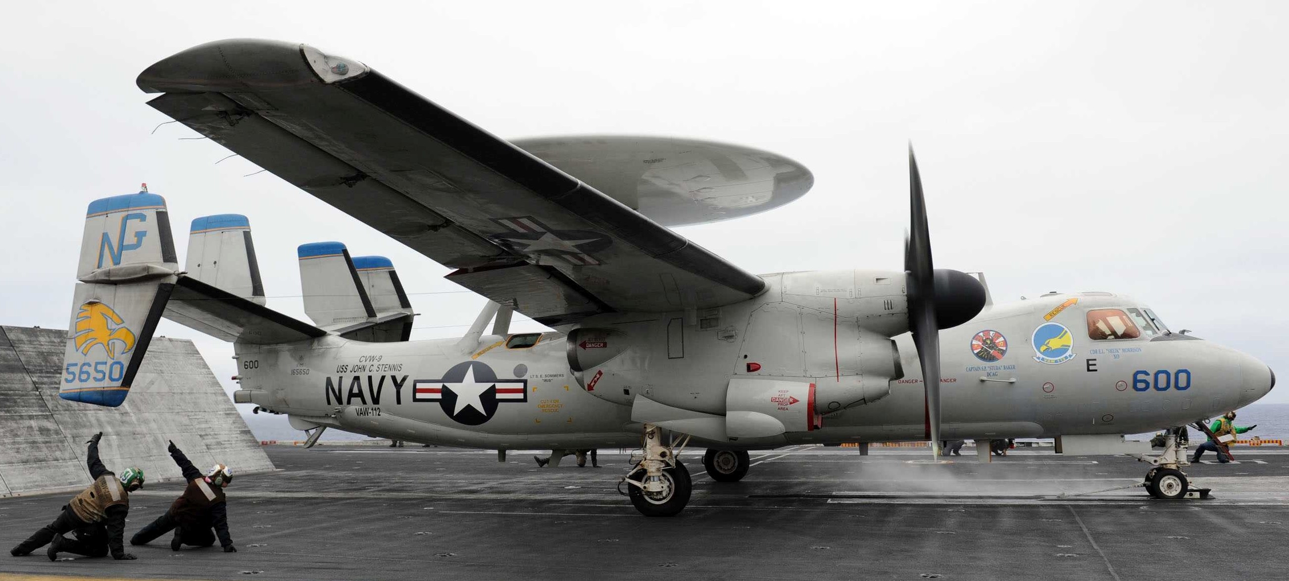 vaw-112 golden hawks carrier airborne early warning squadron us navy grumman e-2c hawkeye cvw-9 uss john c. stennis cvn-74 30