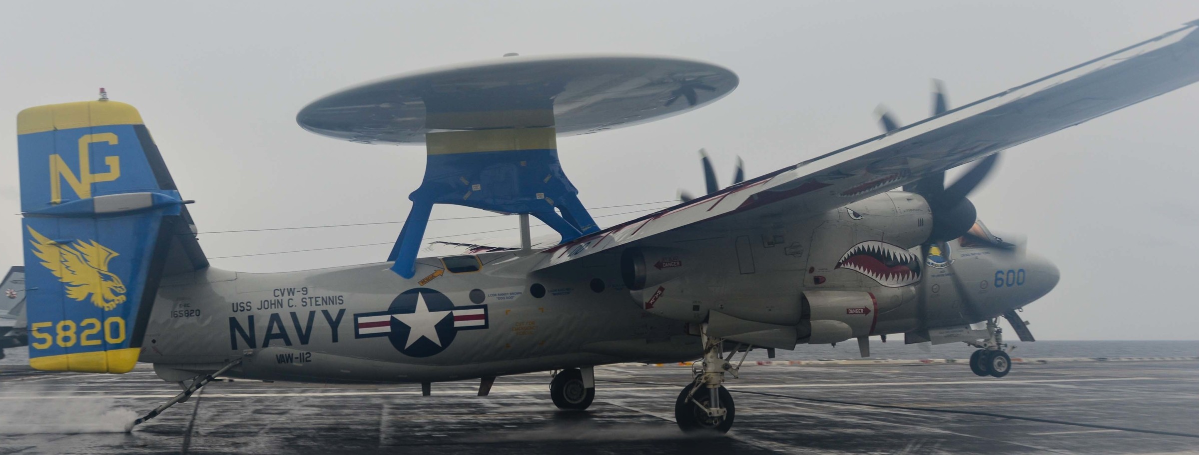 vaw-112 golden hawks carrier airborne early warning squadron us navy grumman e-2c hawkeye cvw-9 uss john c. stennis cvn-74 34