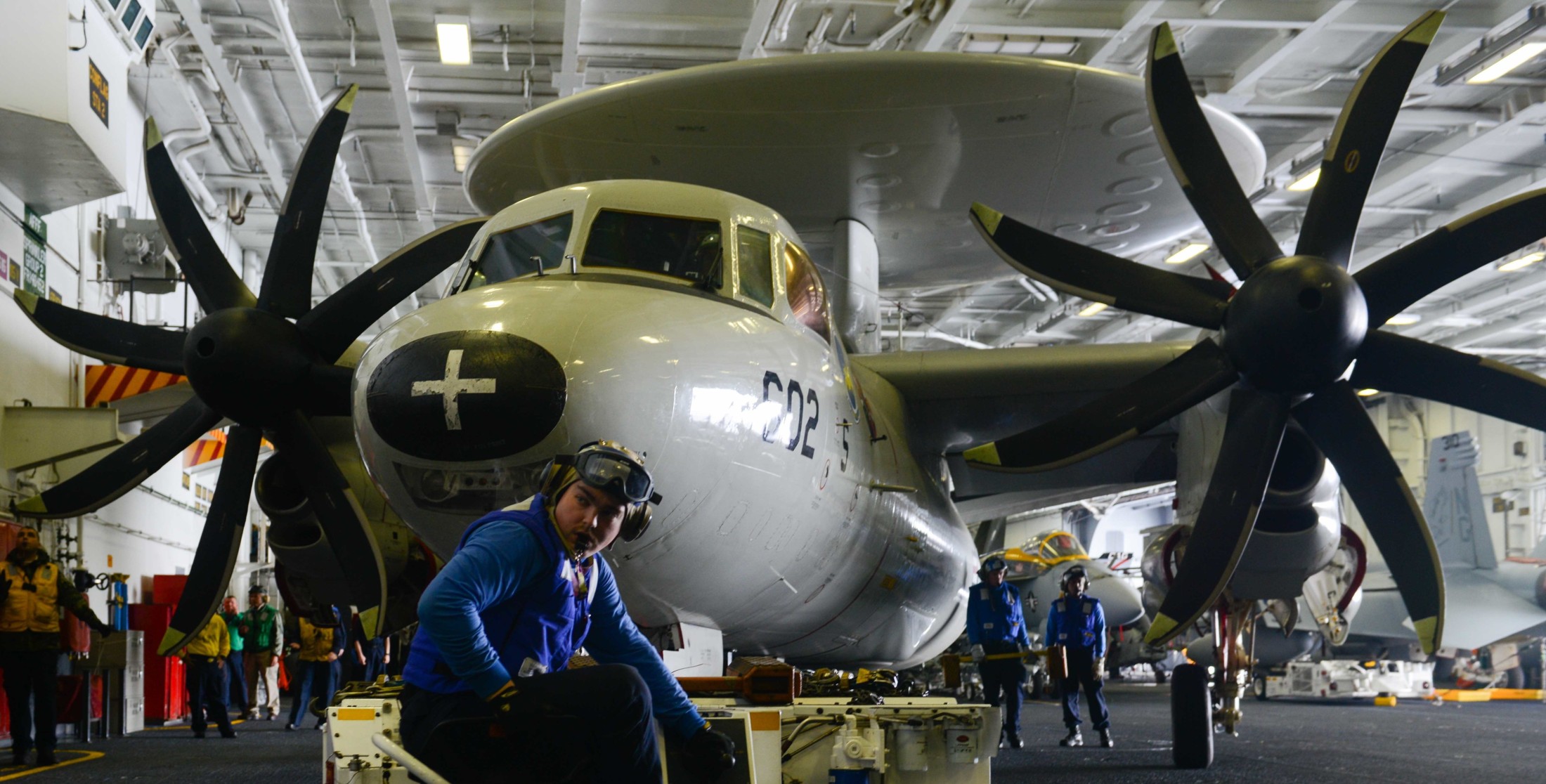 vaw-112 golden hawks carrier airborne early warning squadron us navy grumman e-2c hawkeye cvw-9 uss john c. stennis cvn-74 36