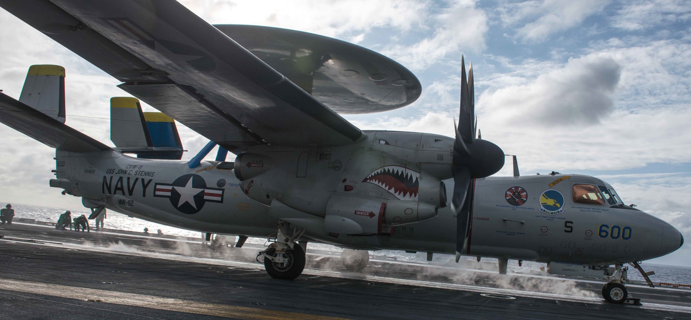 vaw-112 golden hawks carrier airborne early warning squadron us navy grumman e-2c hawkeye cvw-9 uss john c. stennis cvn-74 38