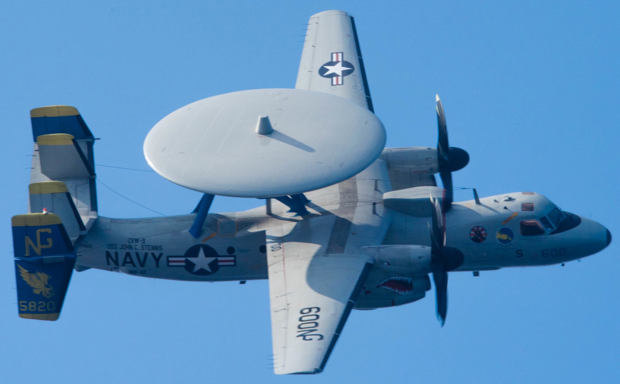 vaw-112 golden hawks carrier airborne early warning squadron us navy grumman e-2c hawkeye cvw-9 uss john c. stennis cvn-74 39