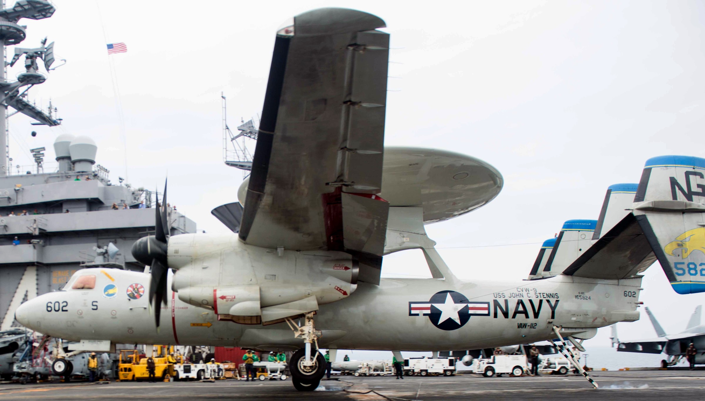 vaw-112 golden hawks carrier airborne early warning squadron us navy grumman e-2c hawkeye cvw-9 uss john c. stennis cvn-74 41