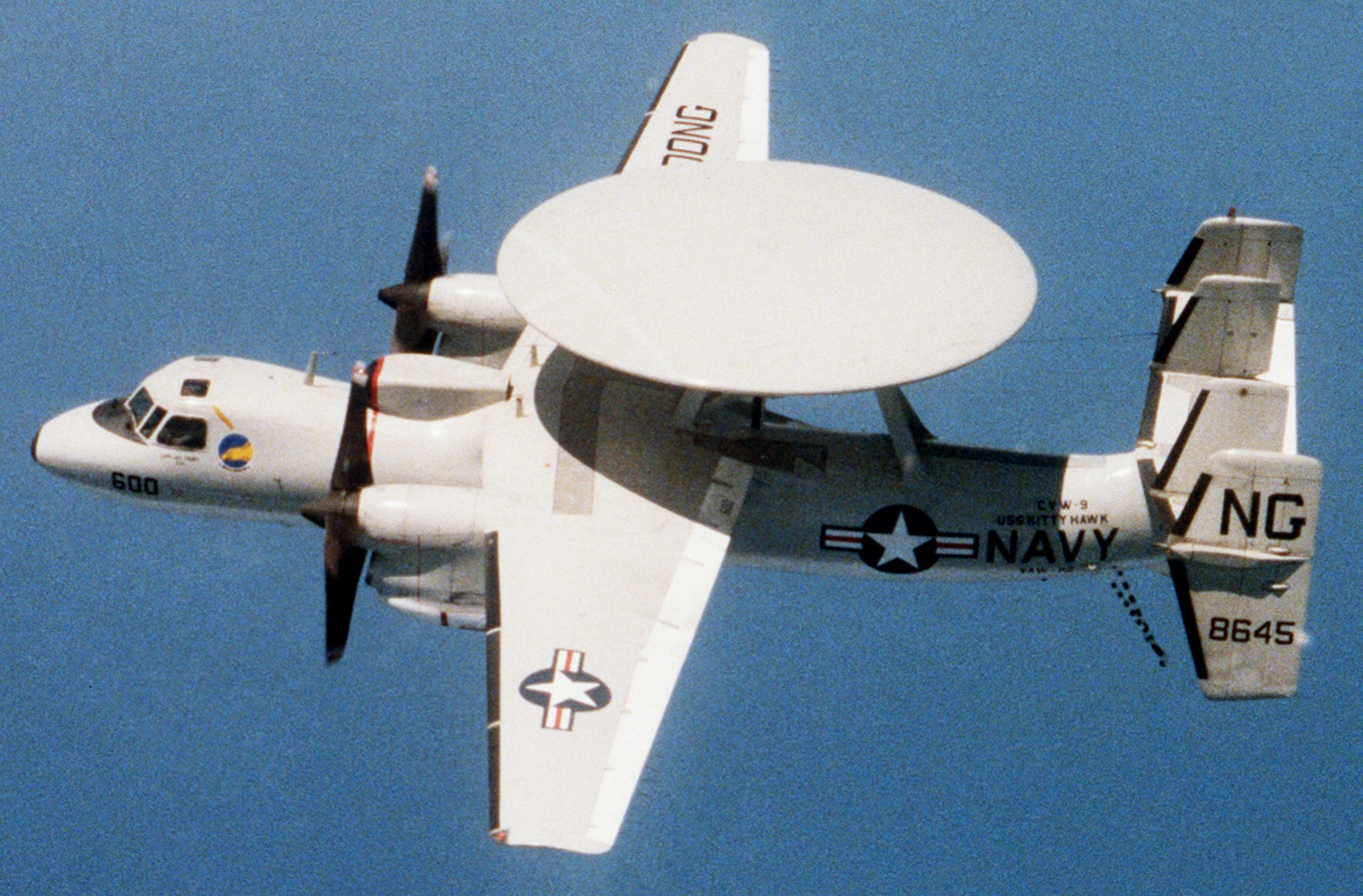 vaw-112 golden hawks carrier airborne early warning squadron us navy grumman e-2c hawkeye cvw-9 uss kitty hawk cv-63 49