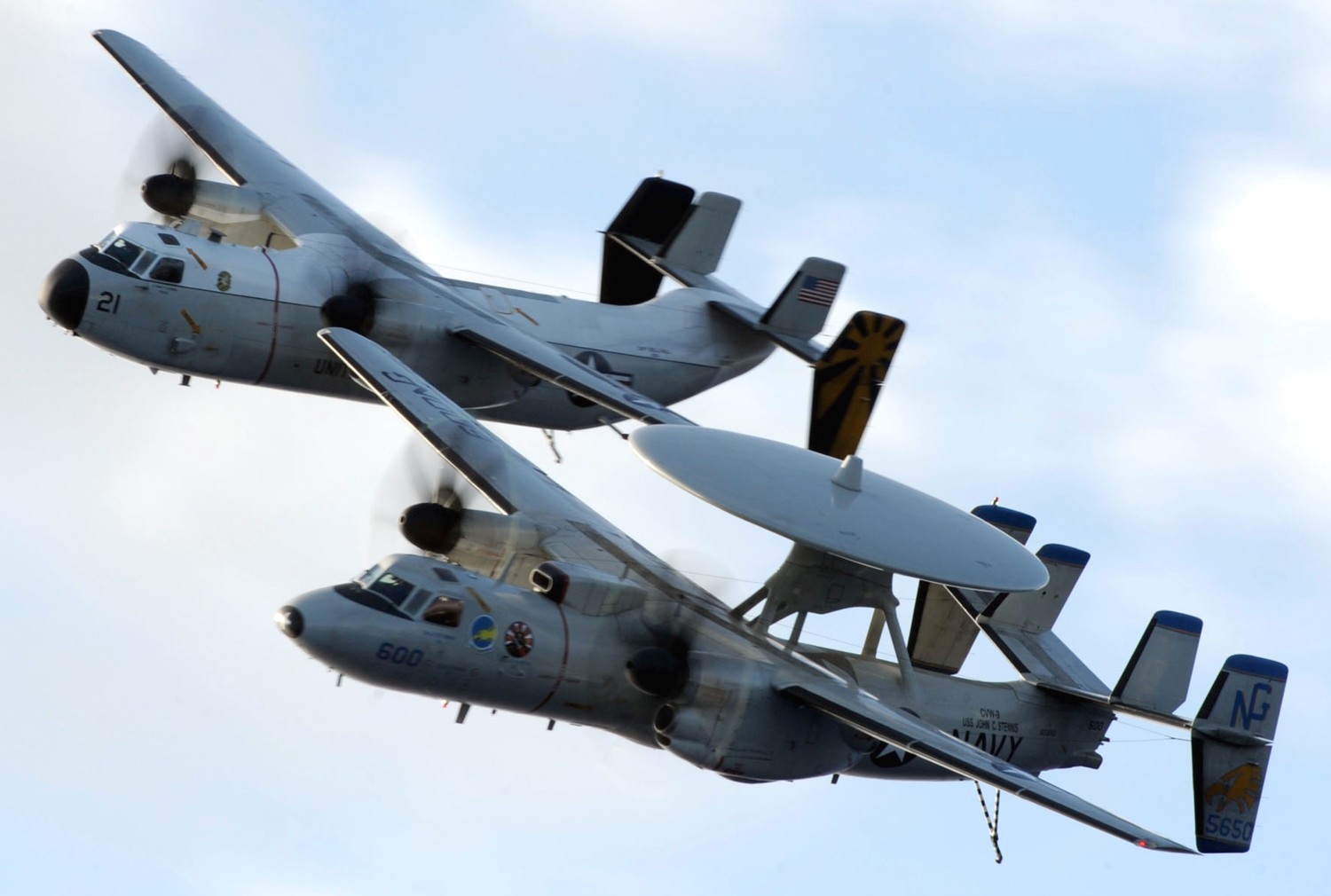 vaw-112 golden hawks carrier airborne early warning squadron us navy grumman e-2c hawkeye cvw-9 uss john c. stennis cvn-74 53