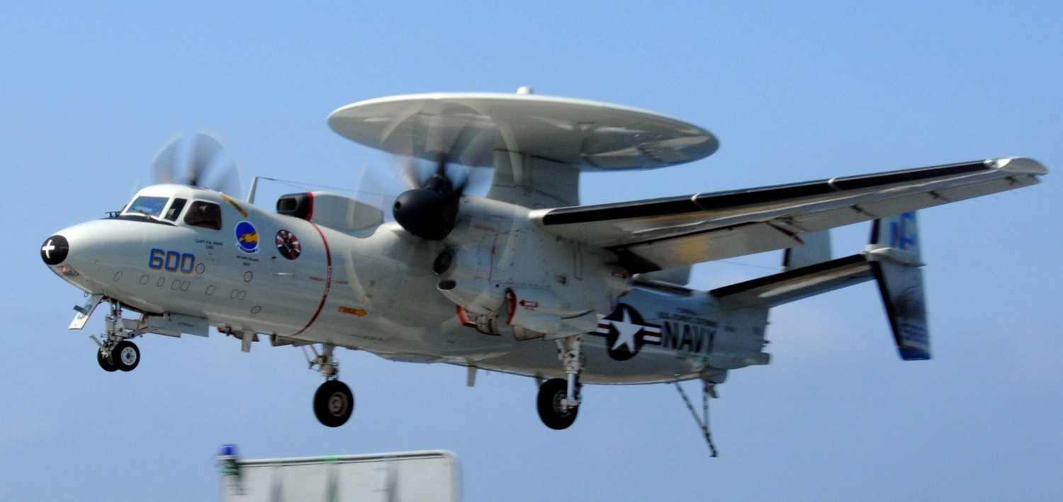 vaw-112 golden hawks carrier airborne early warning squadron us navy grumman e-2c hawkeye cvw-9 uss george h. w. bush cvn-77 63