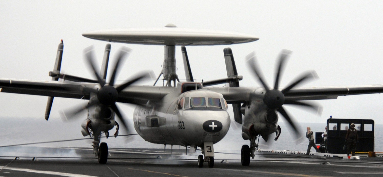 vaw-112 golden hawks carrier airborne early warning squadron us navy grumman e-2c hawkeye cvw-9 uss john c. stennis cvn-74 64