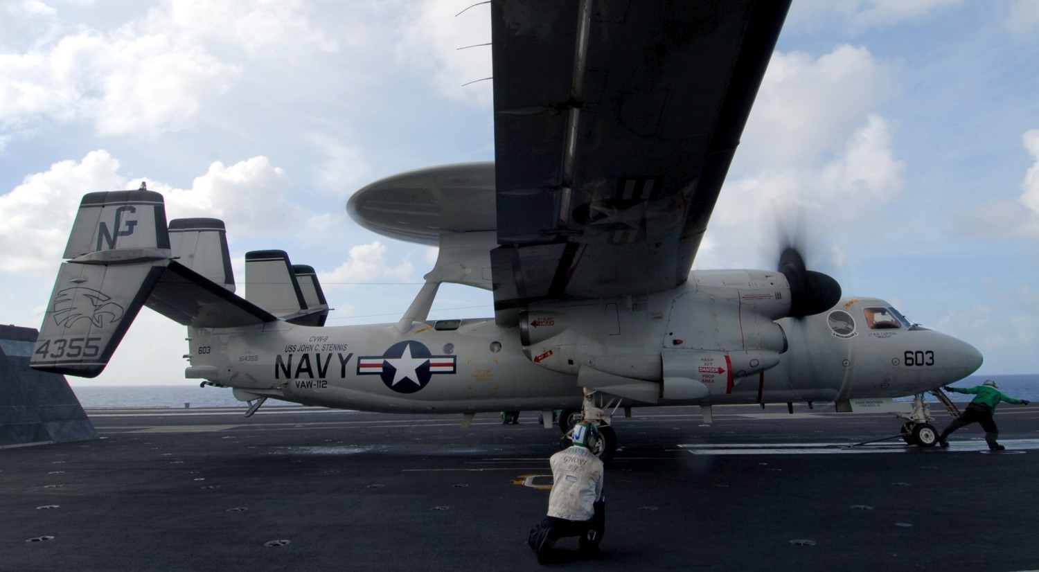 vaw-112 golden hawks carrier airborne early warning squadron us navy grumman e-2c hawkeye cvw-9 uss john c. stennis cvn-74 66