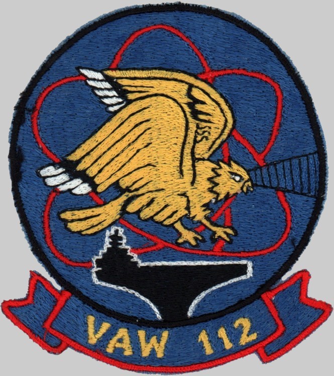 vaw-112 golden hawks insignia crest patch badge carrier airborne early warning squadron us navy 02p