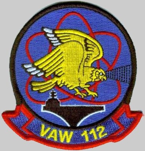 vaw-112 golden hawks insignia crest patch badge carrier airborne early warning squadron us navy 03p