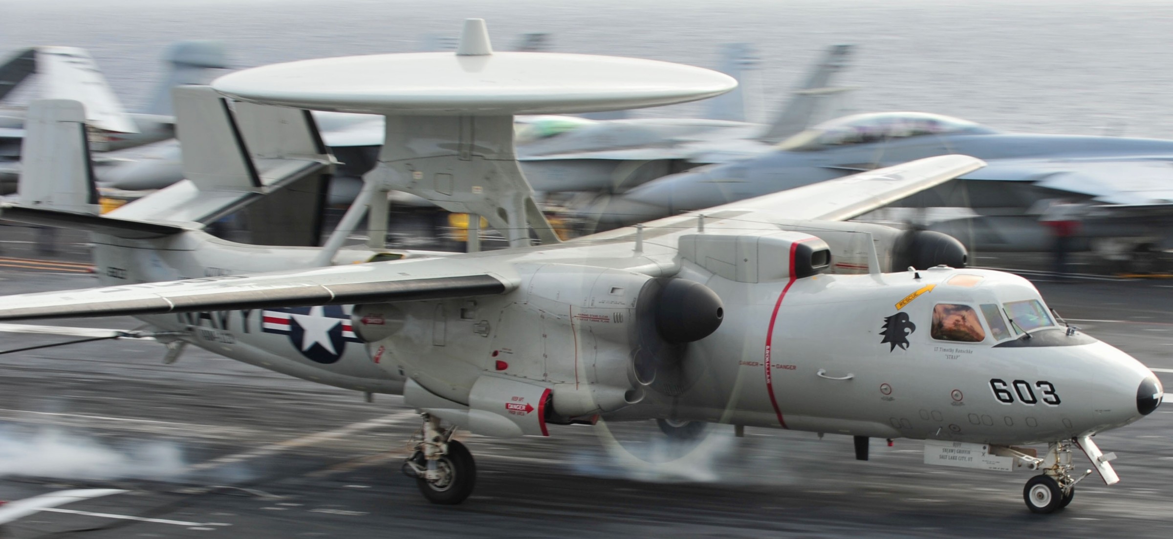 vaw-113 black eagles carrier airborne early warning squadron us navy grumman e-2c hawkeye cvw-2 uss ronald reagan cvn-76 20