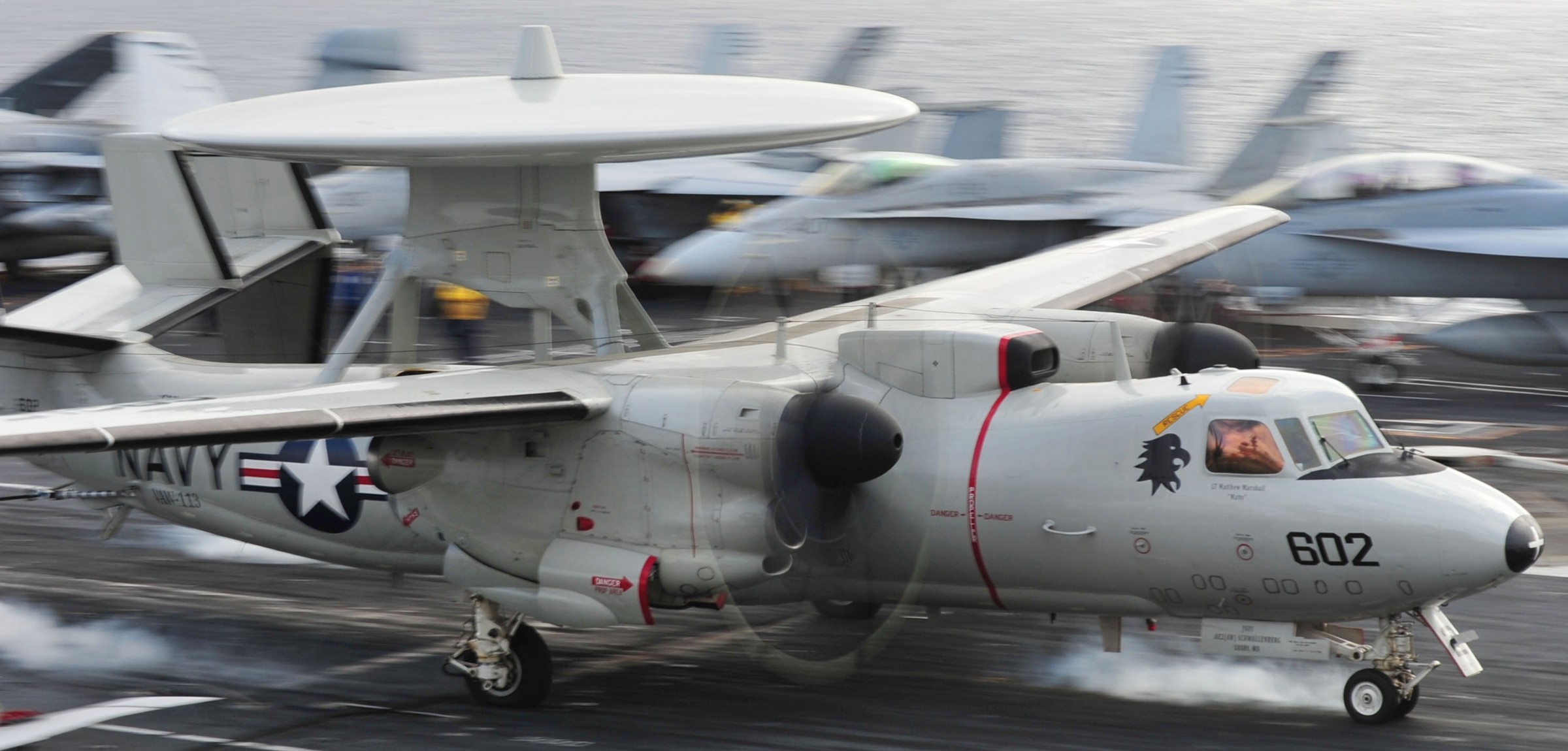 vaw-113 black eagles carrier airborne early warning squadron us navy grumman e-2c hawkeye cvw-2 uss ronald reagan cvn-76 21