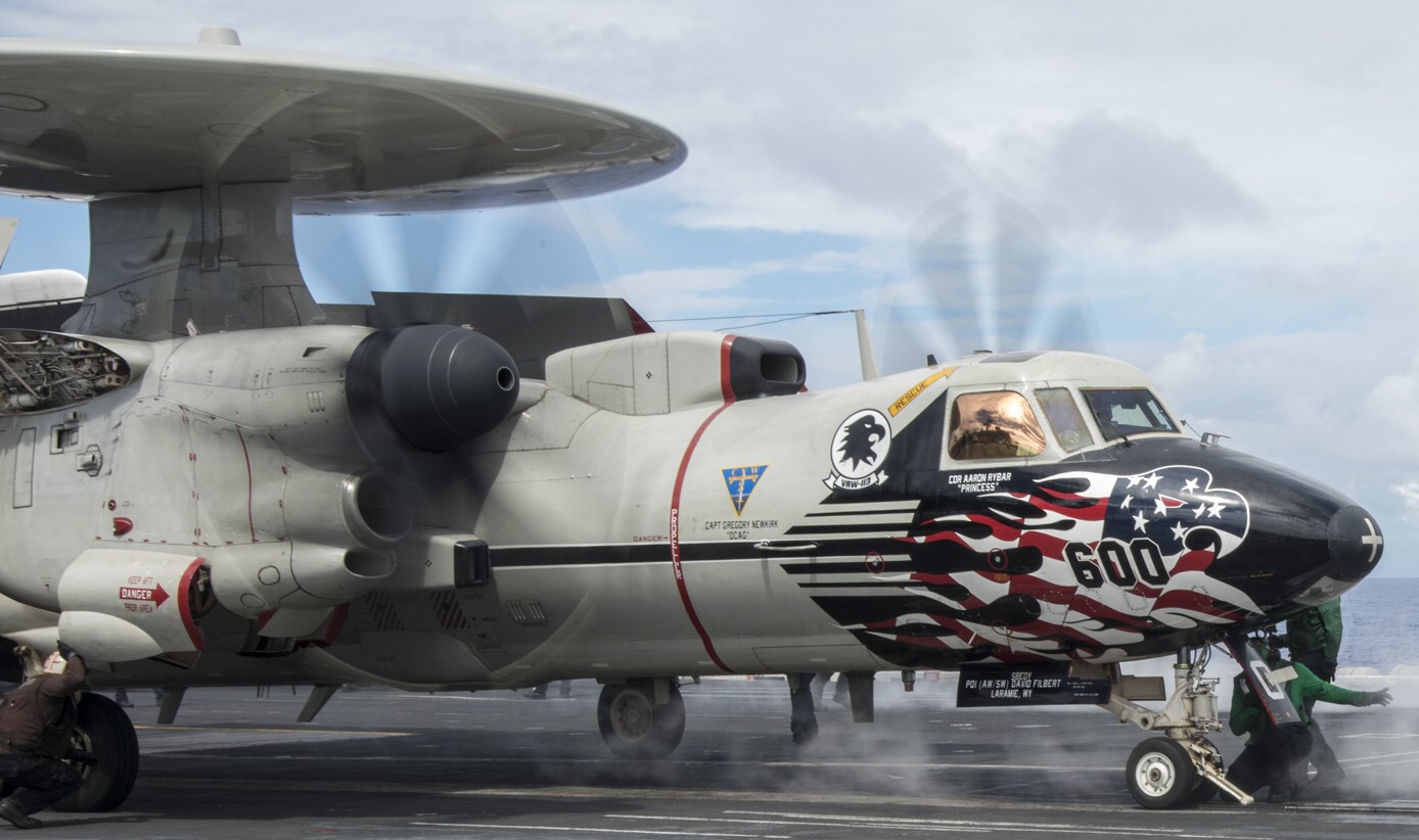 vaw-113 black eagles carrier airborne early warning squadron us navy grumman e-2c hawkeye cvw-2 uss carl vinson cvn-70 42
