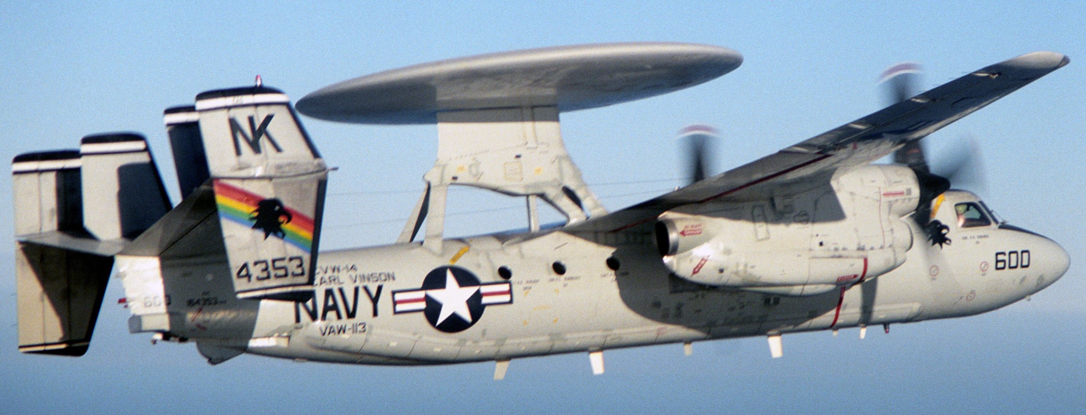 vaw-113 black eagles carrier airborne early warning squadron us navy grumman e-2c hawkeye cvw-14 uss carl vinson cvn-70 82 persian gulf