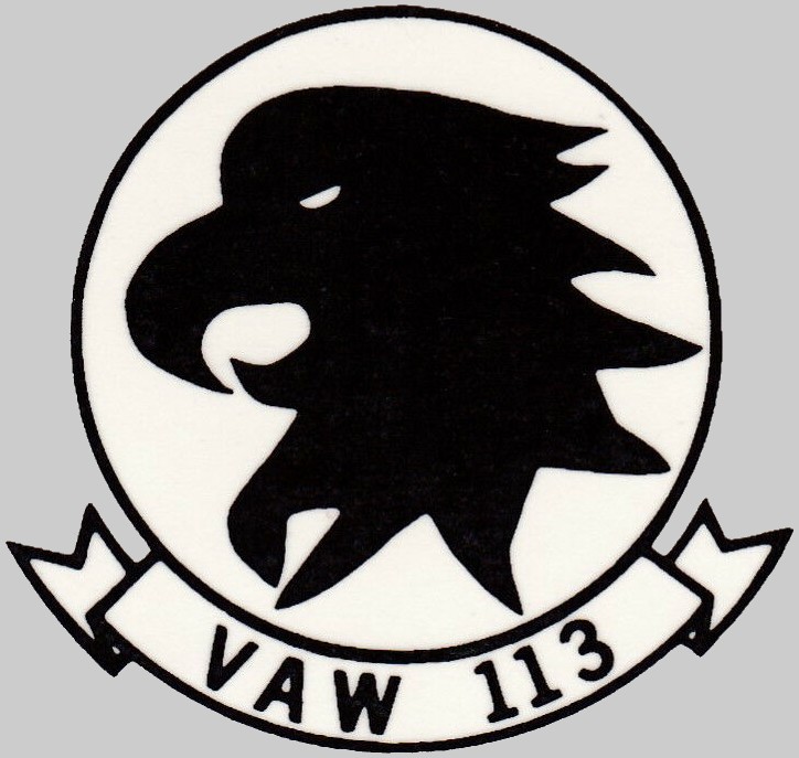vaw-113 black eagles insignia crest patch badge carrier airborne early warning squadron us navy grumman e-2c hawkeye 03c
