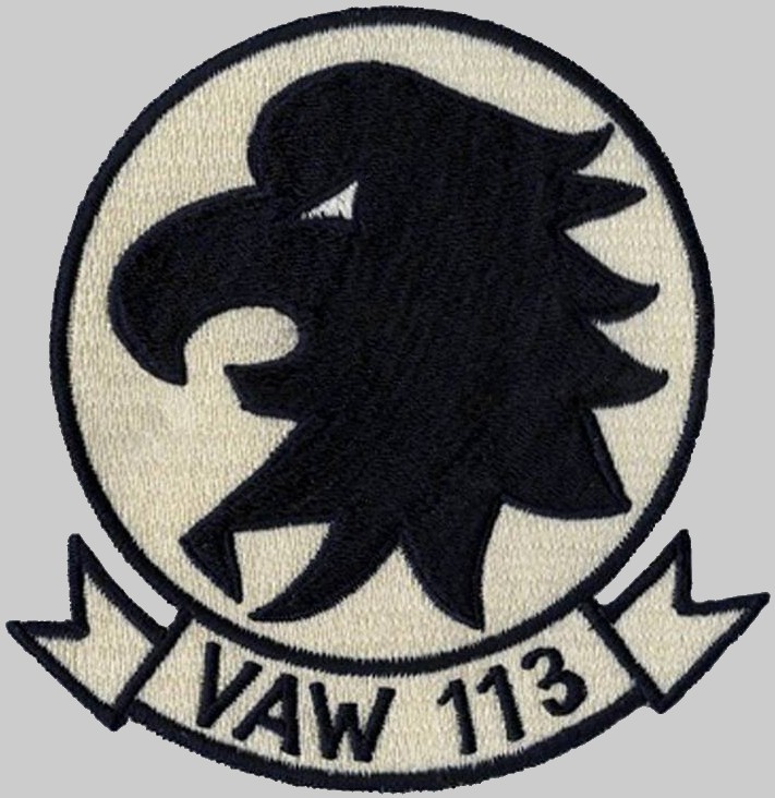 vaw-113 black eagles insignia crest patch badge carrier airborne early warning squadron us navy grumman e-2c hawkeye 02pa