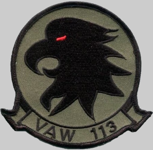 vaw-113 black eagles insignia crest patch badge carrier airborne early warning squadron us navy grumman e-2c hawkeye 03pa