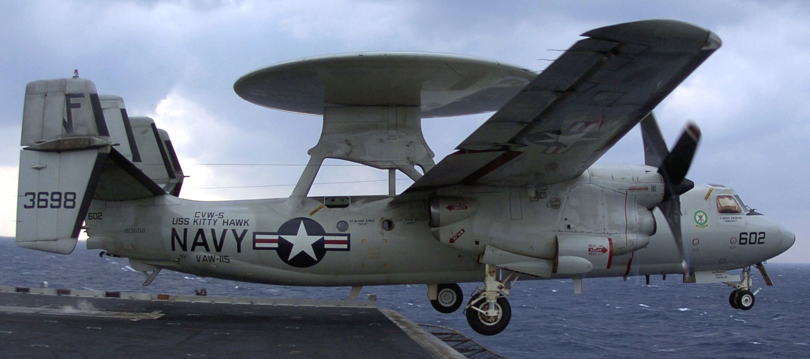 vaw-115 liberty bells carrier airborne early warning squadron us navy grumman e-2c hawkeye cvw-5 uss kitty hawk cv-63 24