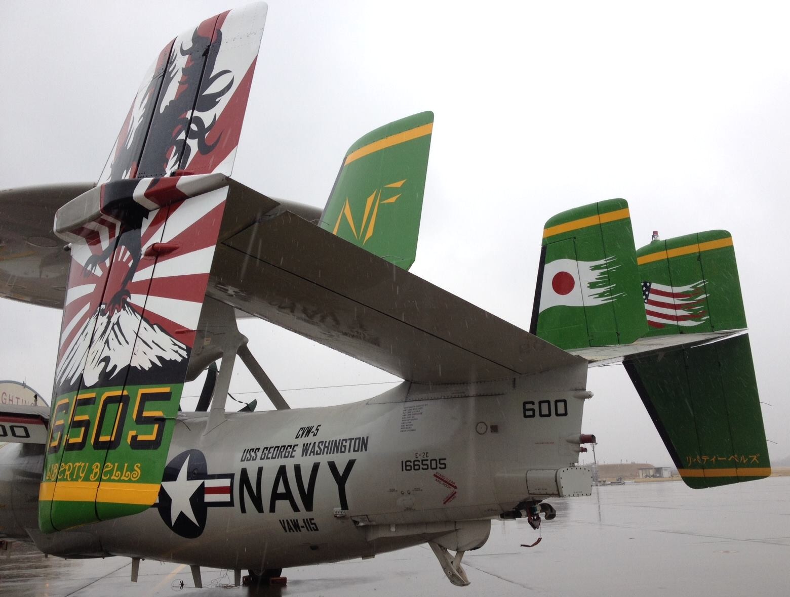 vaw-115 liberty bells carrier airborne early warning squadron us navy grumman e-2c hawkeye 2000 np cvw-5 naf atsugi japan 55