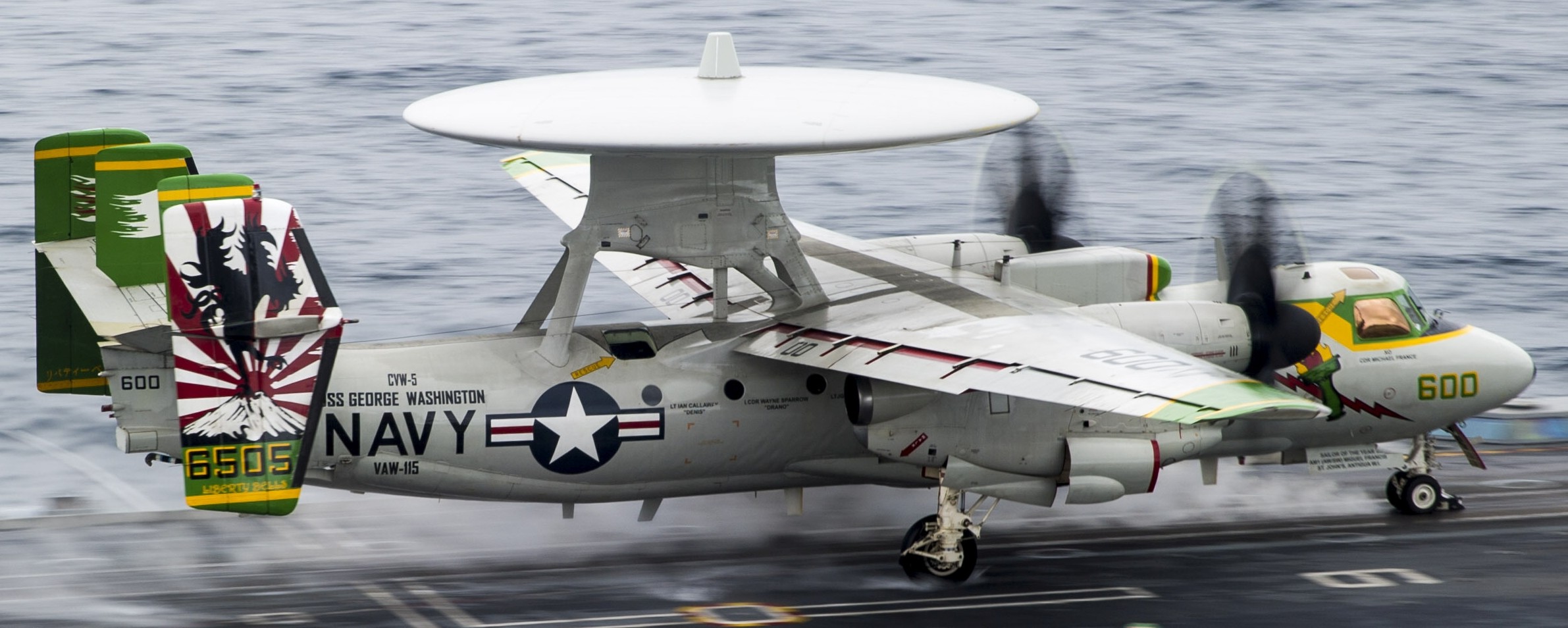 vaw-115 liberty bells carrier airborne early warning squadron us navy grumman e-2c hawkeye 2000 np cvw-5 uss george washington cvn-73 60