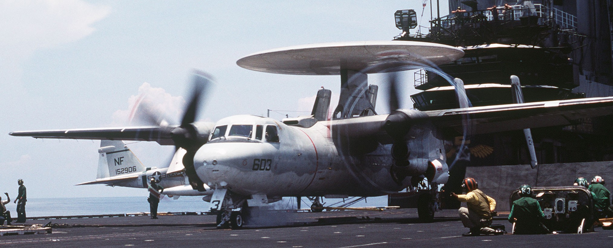 vaw-115 liberty bells carrier airborne early warning squadron us navy grumman e-2b hawkeye cvw-5 uss midway cv-41 159