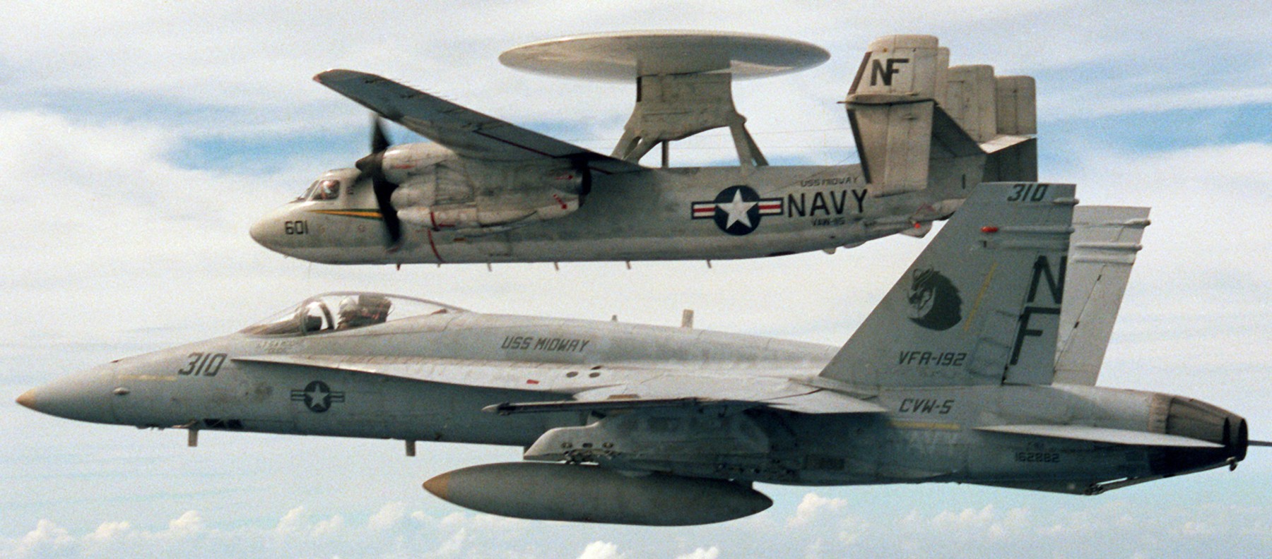 vaw-115 liberty bells carrier airborne early warning squadron us navy grumman e-2c hawkeye cvw-5 uss midway cv-41 164