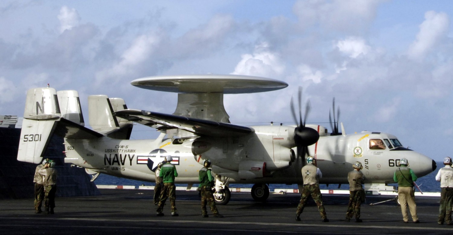 vaw-115 liberty bells carrier airborne early warning squadron us navy grumman e-2c hawkeye 2000 np cvw-5 uss kitty hawk cv-63 182