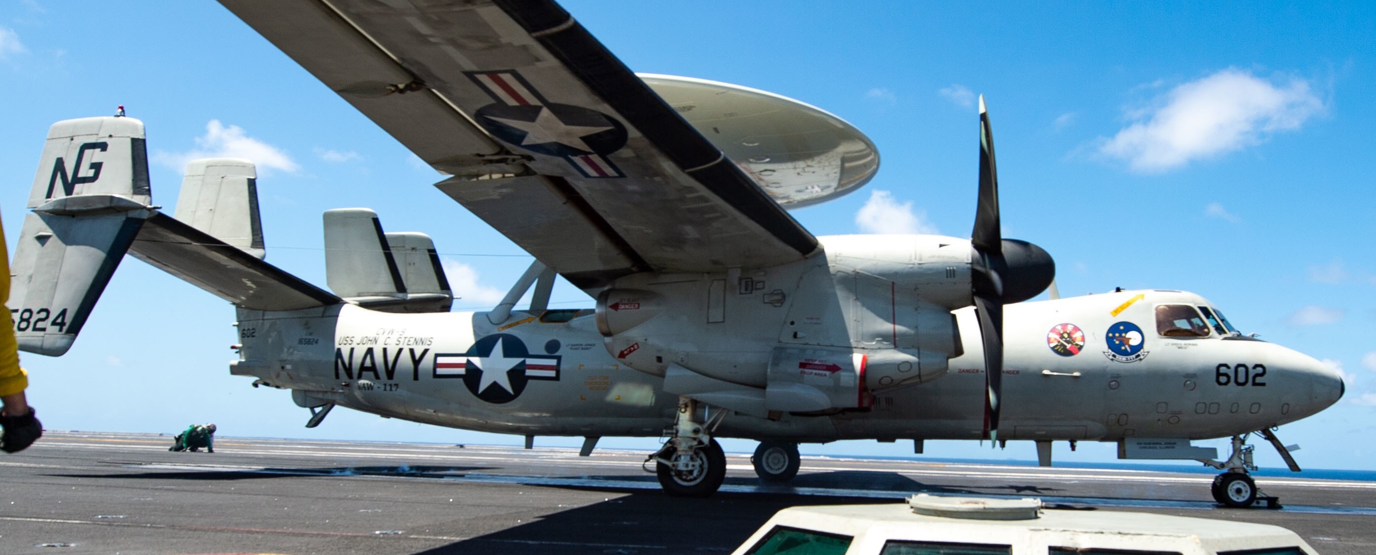 vaw-117 wallbangers carrier airborne early warning squadron navy e-2c hawkeye cvw-9 uss john c. stennis cvn-74 46