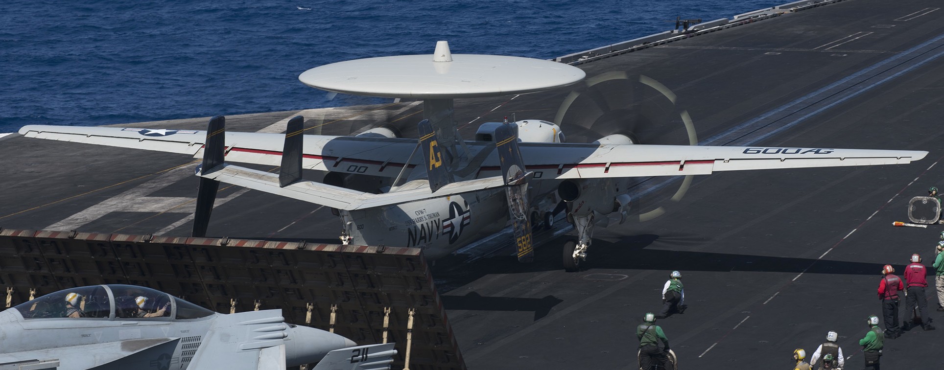 vaw-117 wallbangers carrier airborne early warning squadron navy e-2c hawkeye cvw-7 uss harry s. truman cvn-75 66