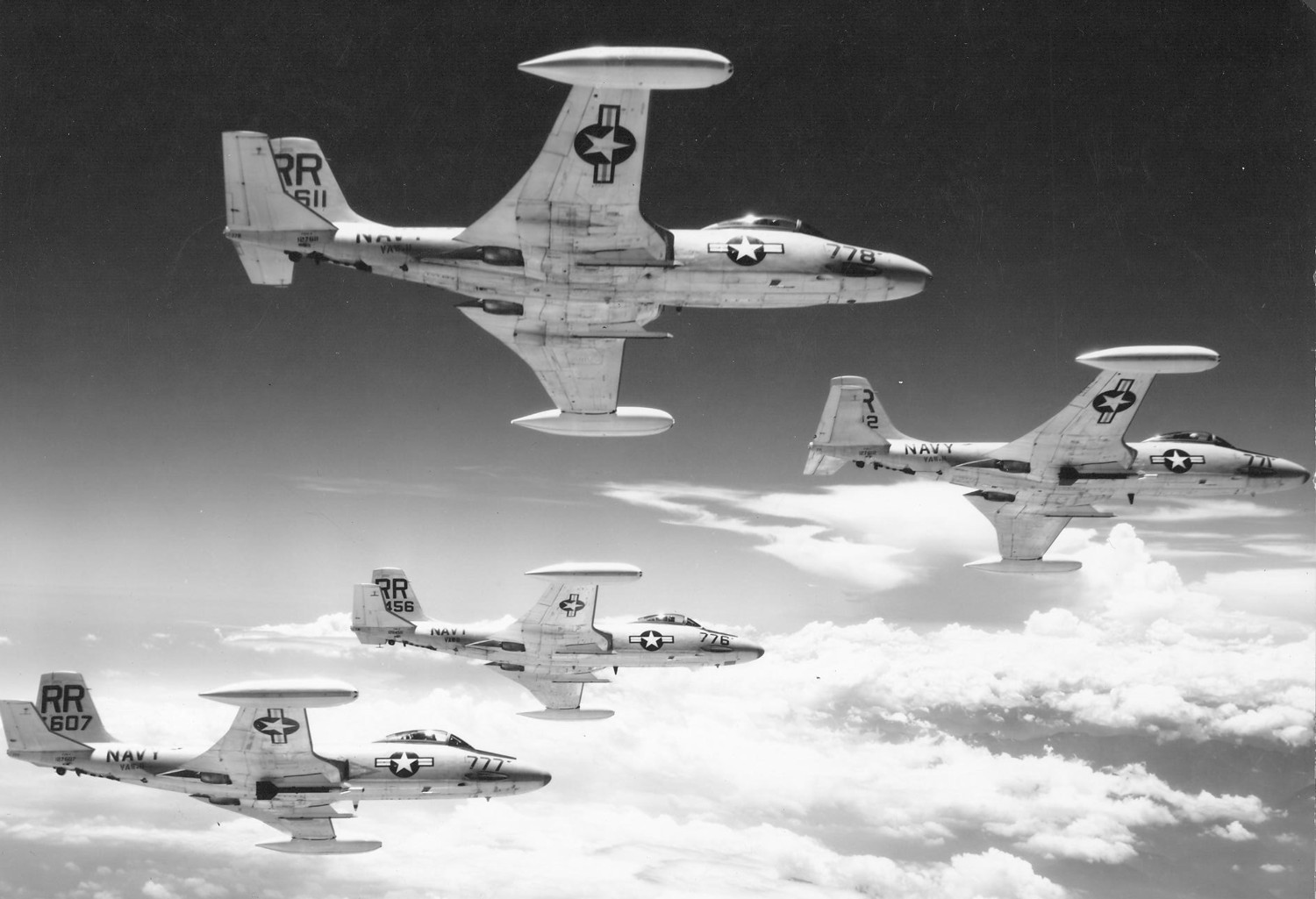 vaw-11 early eleven carrier airborne warning squadron us navy mcdonnell f2h-3 f2h-4 banshee uss hornet cvs-12 31