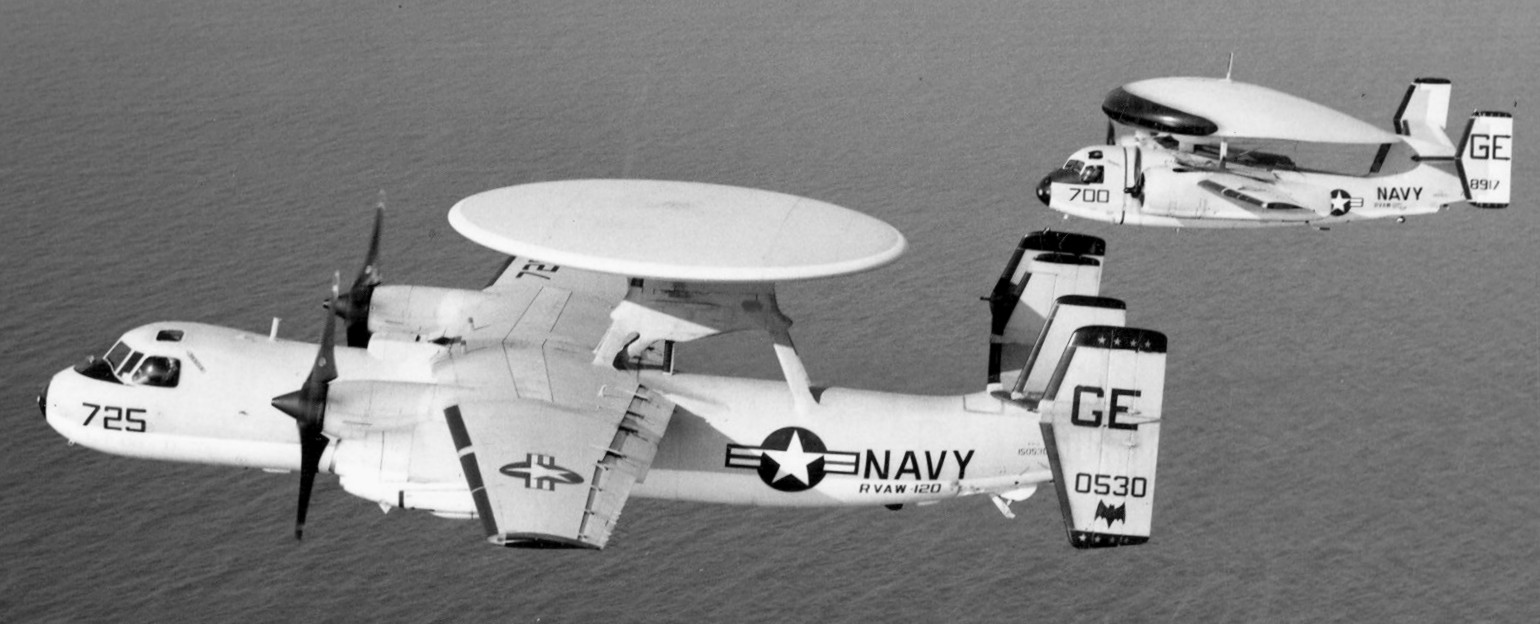 rvaw-120 greyhawks carrier airborne early warning squadron e-2a hawkeye e-1b tracer replacement nas norfolk virginia 134