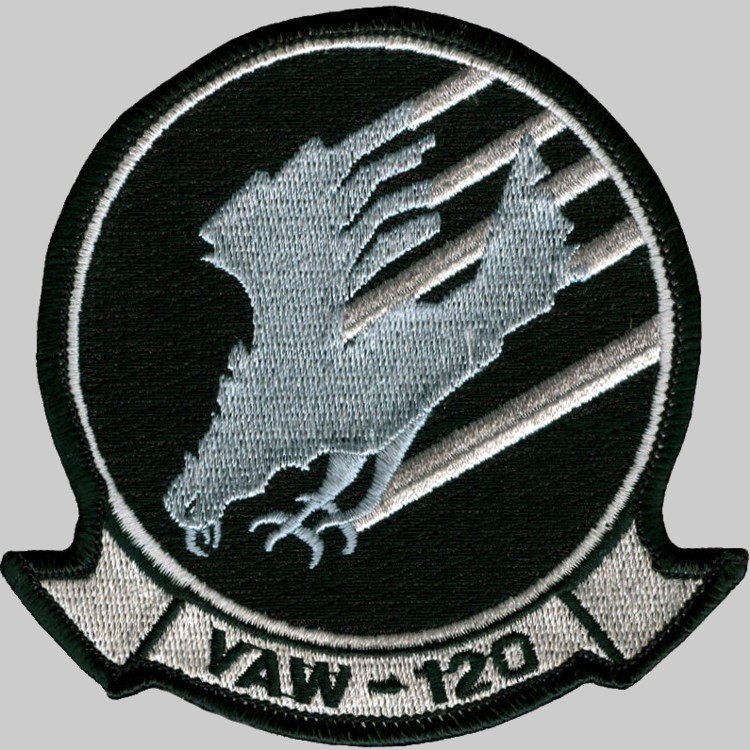 vaw-120 greyhawks insignia crest patch badge airborne command control squadron e-2c e-2d advanced hawkeye c-2a greyhound navy 02p